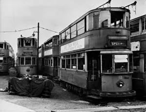 Tram Graveyard Print, Charlton London 1950s