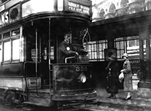 A tram outside Blackfriars tram terminal in London A tram outside Blackfriars tram terminal in London