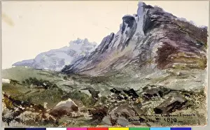 Trassey Bog, Mourne Mountains Print 1870 by James Moore