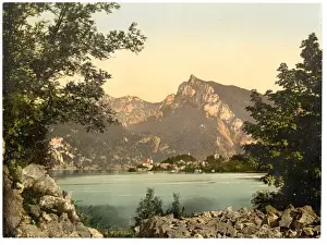 Coloured Photochrom Prints Online Prints: Traunkirchen, from Winkel, Upper Austria, Austro-Hungary