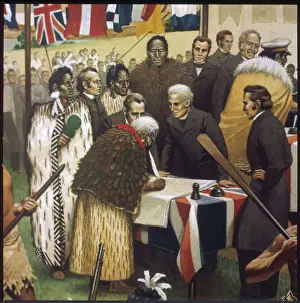 Print of The Treaty of Waitangi