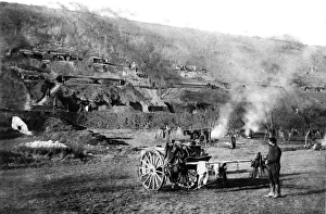 A troglodyte village mof troops in the field: French soldiers in their shelter trenches A troglodyte village mof troops in the field: French soldiers in their shelter trenches