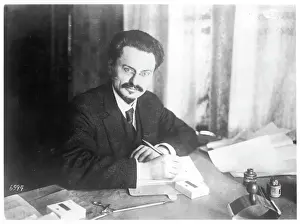 Russian Leader Prints: Leon Trotsky at Desk Print, Brest-Litovsk 1918