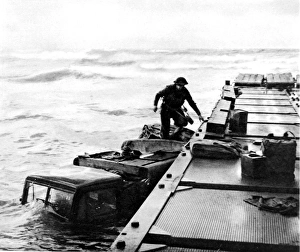 Truck sunk during the Anzio landings; Second World War, 1944 Truck sunk during the Anzio landings; Second World War, 1944