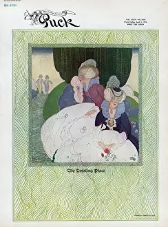 Elegantly Dressed Women Prints: The trysting place