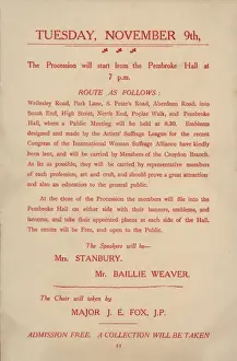 Suffragette Procession Prints: Tuesday 9th - Procession