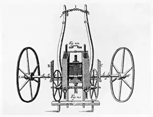 Vintage Agricultural Equipment Prints: Tulls Wheat Drill