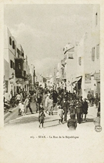 Tunisia, North Africa - Sfax - Rue de la Republic Tunisia, North Africa - Sfax - Rue de la Republic