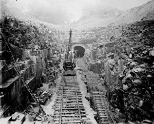 Tunnel Prints: Great Western Railway Tunnel Construction Print, South Wales
