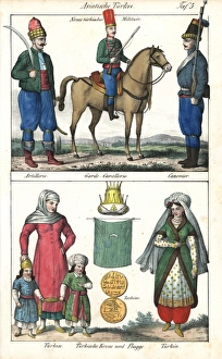Turkish cavalry, artillery man, and Turkish Turkish cavalry, artillery man, and Turkish
