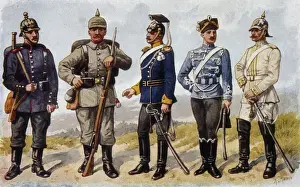 World War One Military Prints: Types of the German Army
