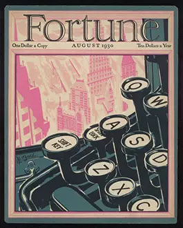 Old Magazine Covers Online Prints: Typewriter Keys / Fortune