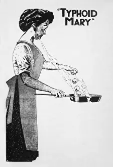 Typhoid Mary Print: A Portrait of the Infamous Carrier