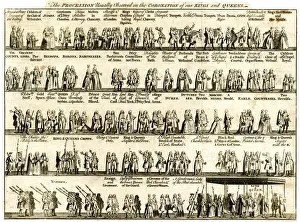 Coronation Procession Prints: Typical coronation procession