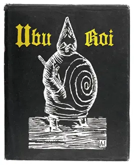 Prints of Front cover of Ubu Roi, depicting Pere Ubu and the spiral adorning his belly Alfred Prints: Print of Pere Ubu with spiral belly from Ubu Roi