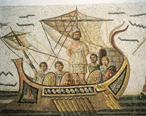 Roman Mosaic Art Prints: Ulysses and the Sirens