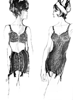 Underwear for 1962 drawn by Barbara Hulanicki Underwear for 1962 drawn by Barbara Hulanicki