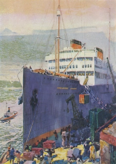 A Union Castle Company Ocean Liner at Cape Town A Union Castle Company Ocean Liner at Cape Town
