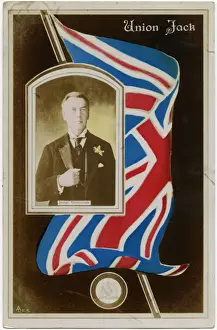 Union Jack Flag Design Prints: Union Jack Flag - Joseph Chamberlain portrait (inset)