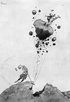 Heath Robinson Prints: Heath Robinson Print: The Caddie (1914)