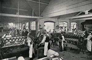 Upholsterers at work, C V Smith factory, London Upholsterers at work, C V Smith factory, London