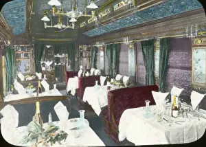 USA - Interior Pullman's Car circa 1900 Print