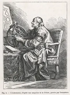 Historical Science Instruments Prints: Using Armillary Sphere
