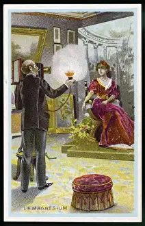 Magnesium Flash Studio Print circa 1900
