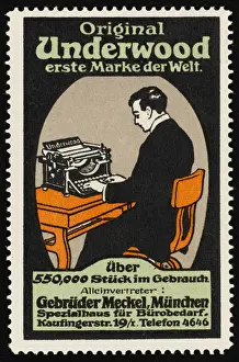 Vintage Office Equipment Prints: Using an Underwood