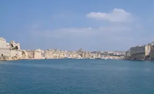 Valletta Print: Grand Harbour Dockyard Creek Scene