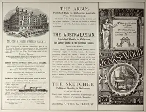 1883 Print Collection of Vintage Advertisements