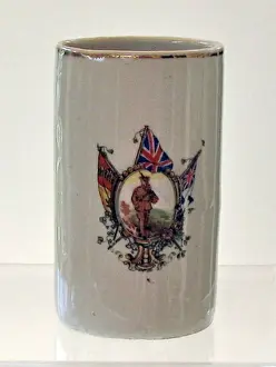 Military History Collectibles Prints: Vase - Tommy plus flags
