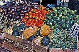 Vegetables on market stall, Whitechapel, London Vegetables on market stall, Whitechapel, London