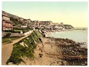 Prints of Ventnor, from West Cliff, Isle of Wight, England. Date between ca. 1890 and ca. 1900 Isle Of Wight Prints: Ventnor Print, Isle of Wight, England, ca. 1890-1900