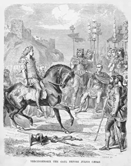 Vercingetorix Confronts Julius Caesar Print