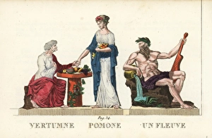 Vertumnus, Pomona and a Greek river god Vertumnus, Pomona and a Greek river god