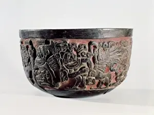 Terra-cotta Vessel Print from El Tajin, Mexico