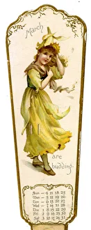 Victorian Calendar, March, Flowers are Budding Victorian Calendar, March, Flowers are Budding