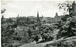 Edinburgh Cityscape Photography Prints: View from the Castle, Edinburgh, Midlothian