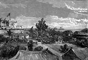 View from Government House, Cape Coast Castle, 1873 View from Government House, Cape Coast Castle, 1873