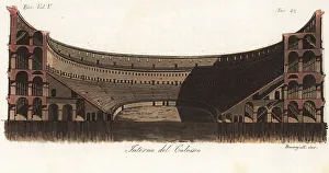 View of the interior of the Coliseum, Rome View of the interior of the Coliseum, Rome