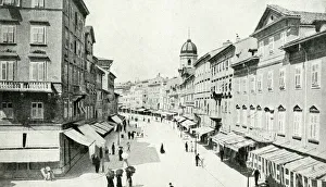 View of the main street in Fiume, Free State of Fiume View of the main street in Fiume, Free State of Fiume