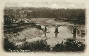 View of the River Wye and Old Wye Bridge at Chepstow View of the River Wye and Old Wye Bridge at Chepstow