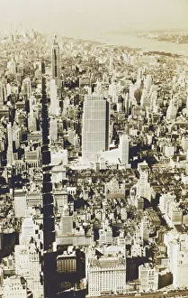 View of the Rockefeller Center and Downtown New York City View of the Rockefeller Center and Downtown New York City