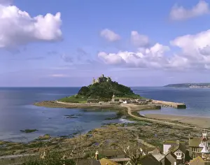 View of St Michaels Mount, Cornwall Print - circa 1980s
