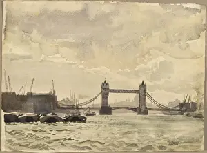 Raymond Sheppard Art Prints: View of Tower Bridge from the Thames