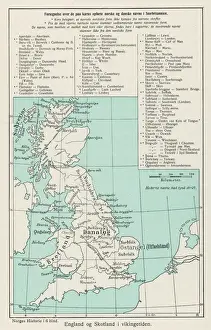 Viking Map Print: Britain Place Names