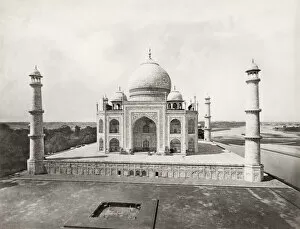 India Collection: Vintage 19th century photograph: Taj Mahal, Agra, India, c. 1870 s