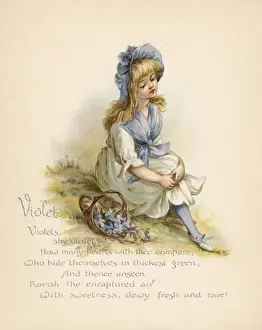 Violet Language of Flowers Print