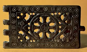 Ancient Spanish Art Prints: Visigothic Art. Spain. Rectangular copper buckle